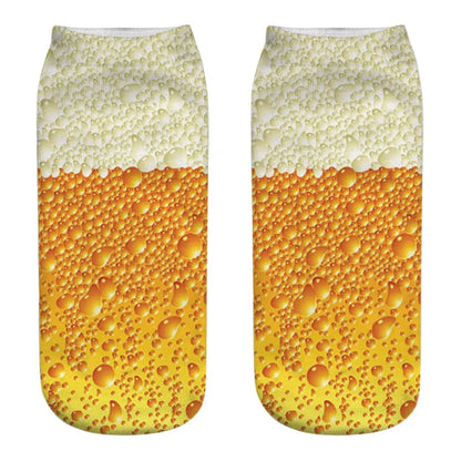 Unisex Casual Funny Beer Cotton Crew Socks A Pair