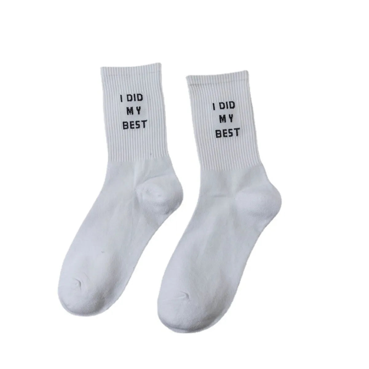 Unisex Casual Sports Letter Cotton Crew Socks A Pair