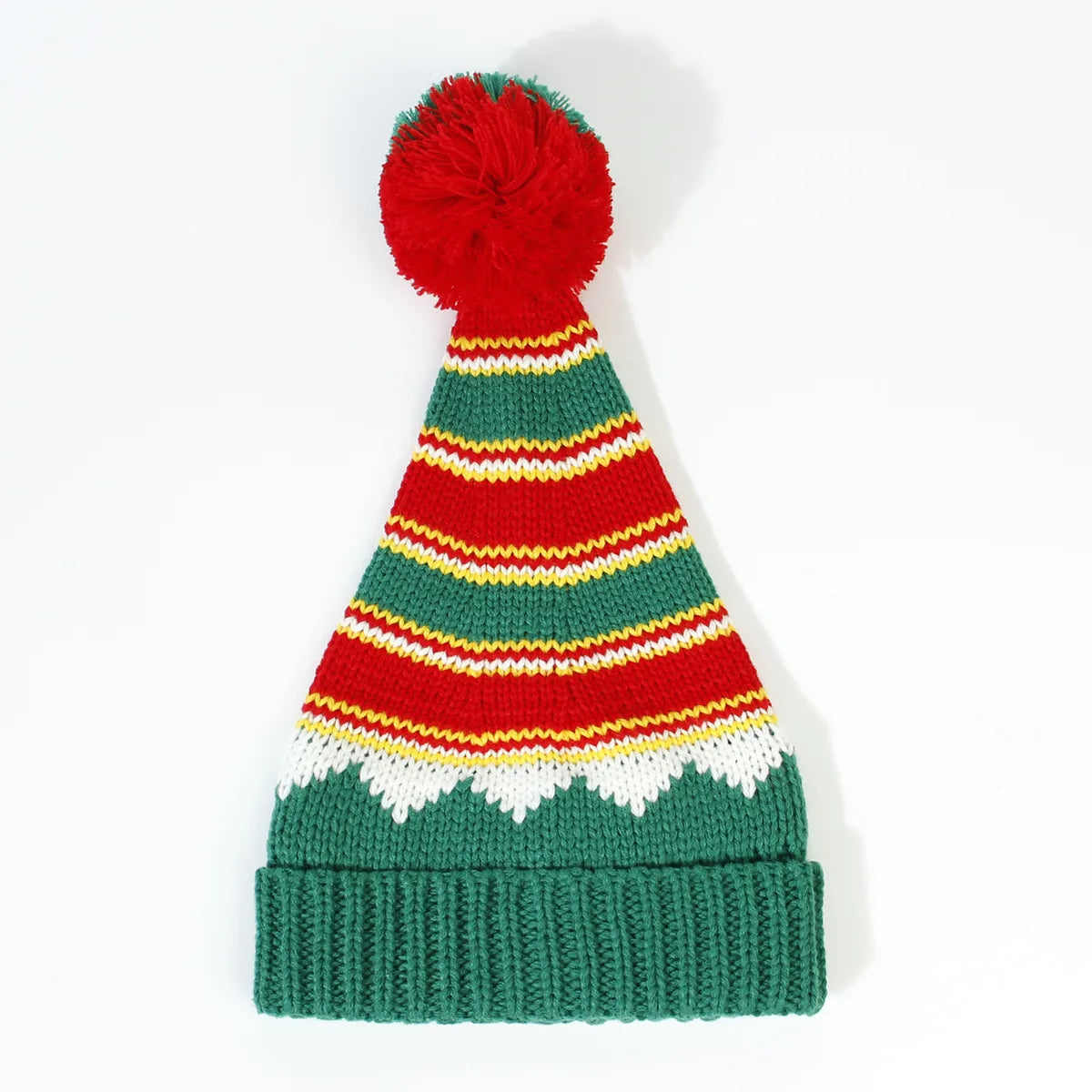 Unisex Casual Stripe Pom Poms Eaveless Wool Cap