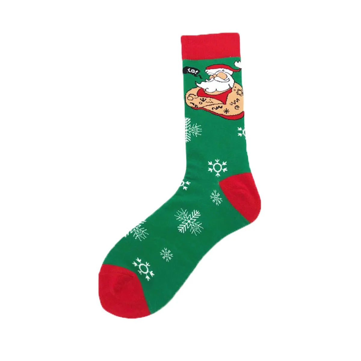 Unisex Christmas Cartoon Cotton Crew Socks A Pair