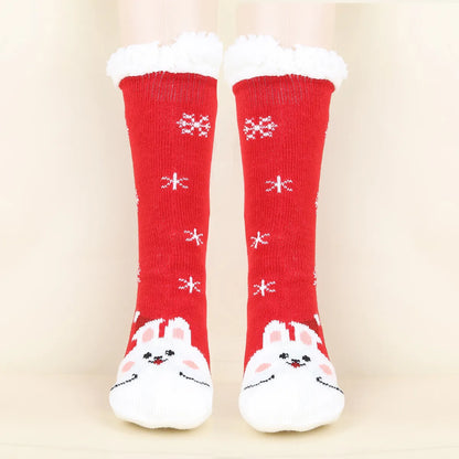 Unisex Christmas Cartoon Polyester Cotton Polyester Crew Socks A Pair