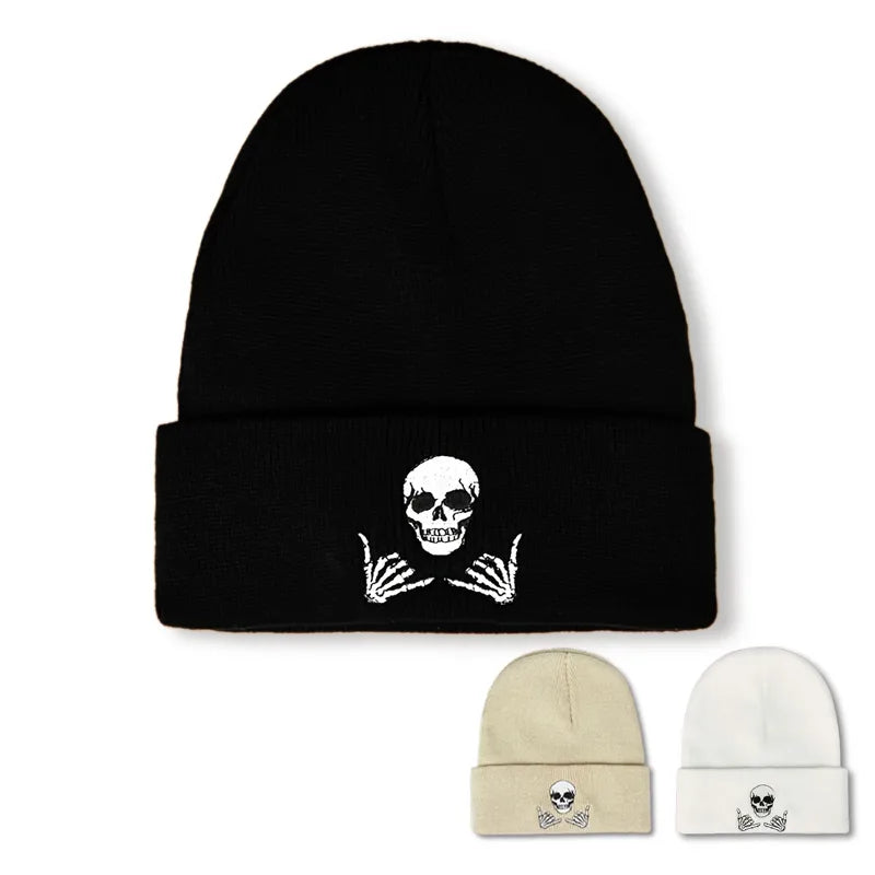 Unisex Commute Skull Eaveless Beanie Hat