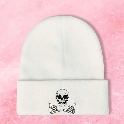 Unisex Commute Skull Eaveless Beanie Hat