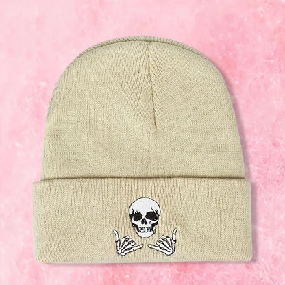 Unisex Commute Skull Eaveless Beanie Hat