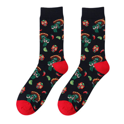 Unisex Cute Animal Skull Cotton Crew Socks A Pair