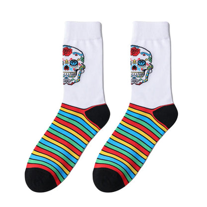 Unisex Cute Animal Skull Cotton Crew Socks A Pair