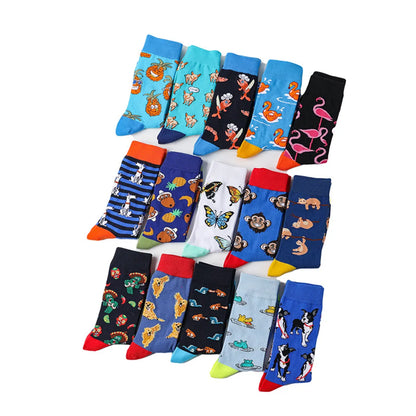 Unisex Cute Animal Skull Cotton Crew Socks A Pair