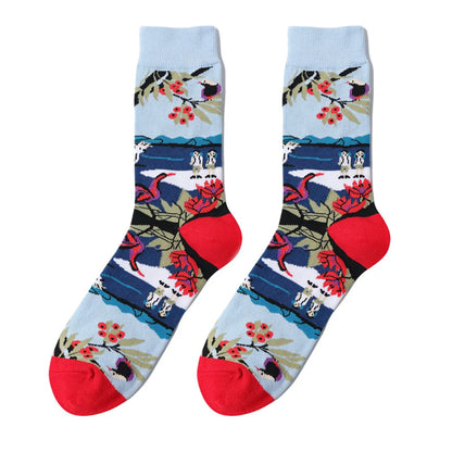 Unisex Cute Animal Skull Cotton Crew Socks A Pair