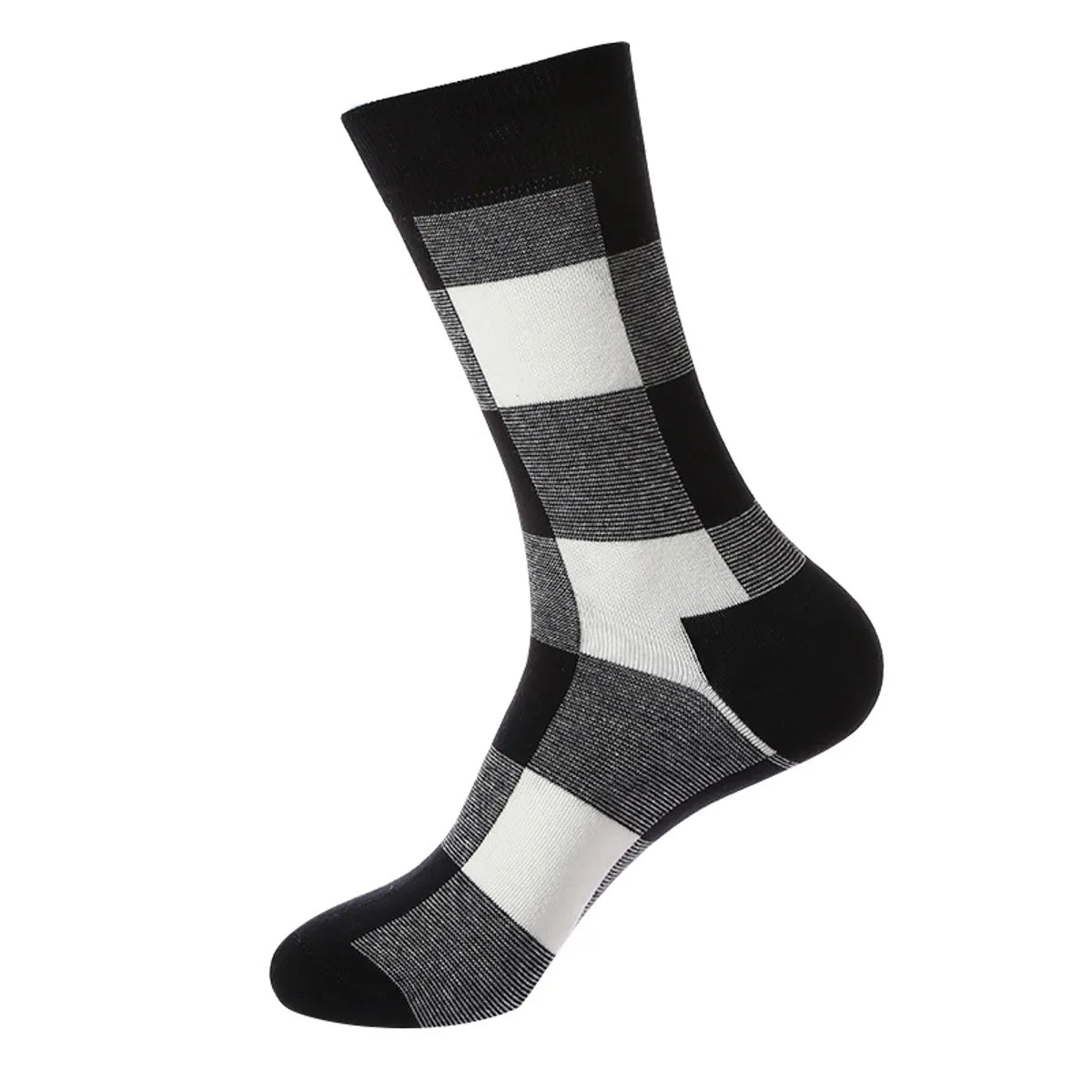 Unisex Cute Color Block Cotton Crew Socks 1 Set