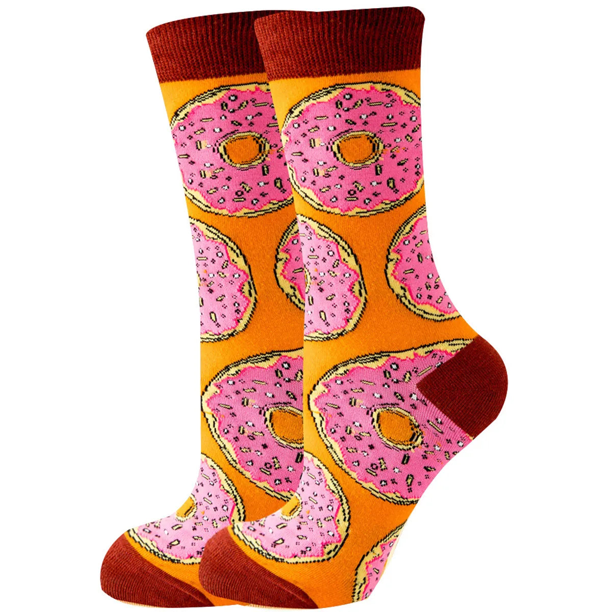 Unisex Cute Fruit Flower Cotton Crew Socks 1 Set