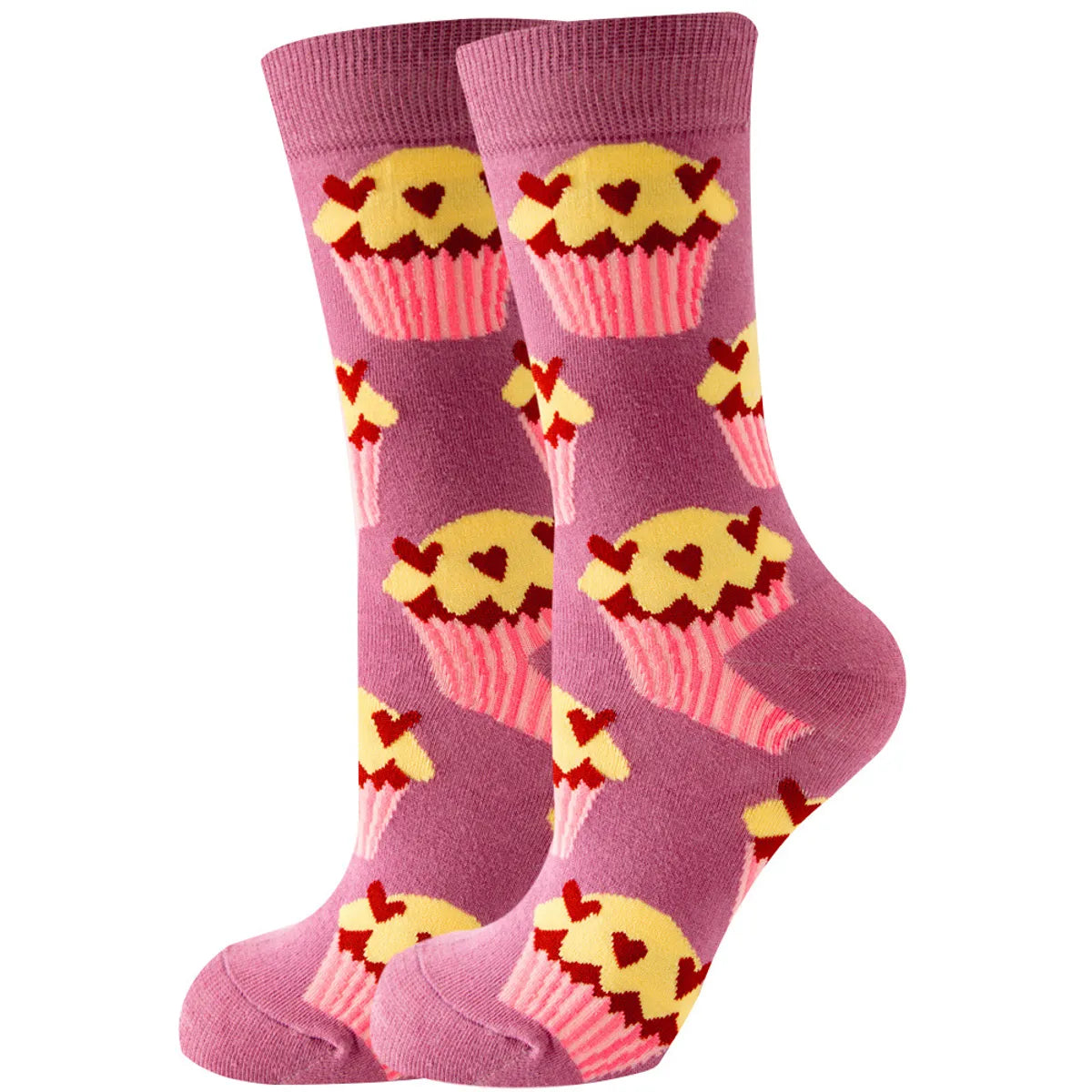 Unisex Cute Fruit Flower Cotton Crew Socks 1 Set