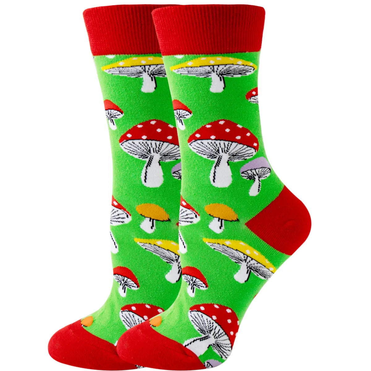 Unisex Cute Fruit Flower Cotton Crew Socks 1 Set