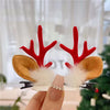 Unisex Cute Simple Style Santa Claus Elk Cloth Flocking Hair Clip