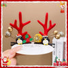 Unisex Cute Simple Style Santa Claus Elk Cloth Flocking Hair Clip