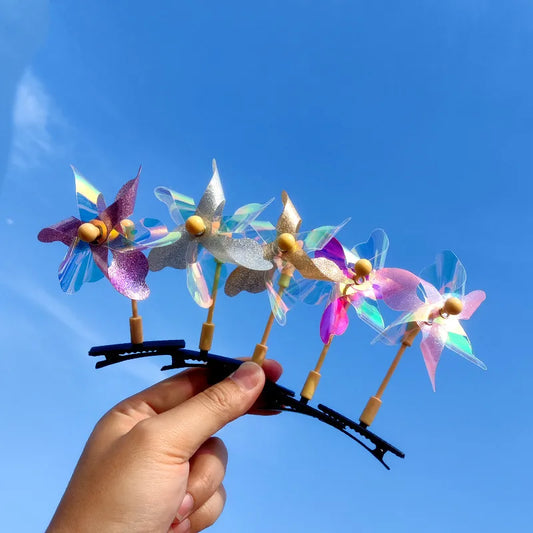 Unisex Cute Windmill Plastic Hair Clip