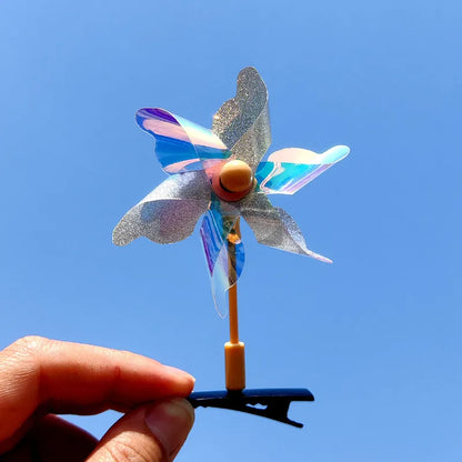 Unisex Cute Windmill Plastic Hair Clip