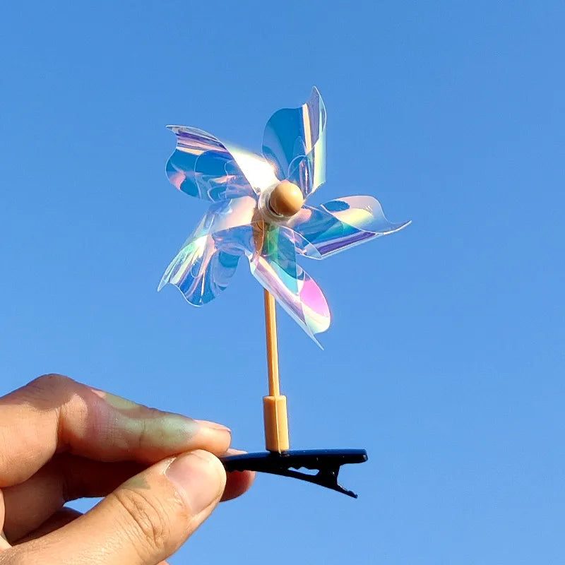 Unisex Cute Windmill Plastic Hair Clip