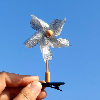 Unisex Cute Windmill Plastic Hair Clip