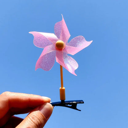 Unisex Cute Windmill Plastic Hair Clip