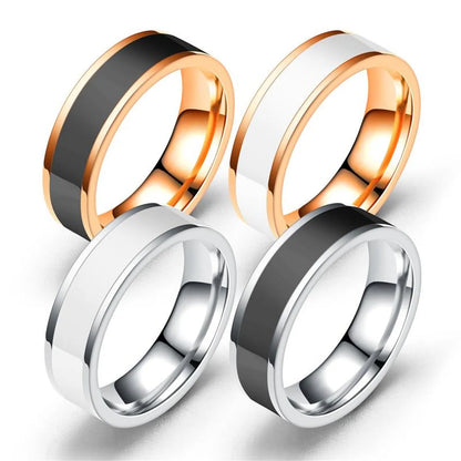 Unisex Rhinestone Stainless Steel Teng Sui Rings Tp190418118111