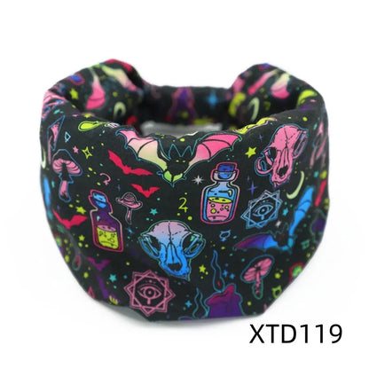 Unisex Elegant Modern Style Simple Style Digital Printing Skull Rayon Fabric Knit Printing Handmade Hair Band