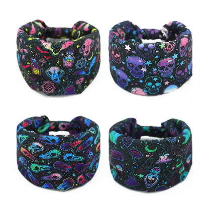 Unisex Elegant Modern Style Simple Style Digital Printing Skull Rayon Fabric Knit Printing Handmade Hair Band