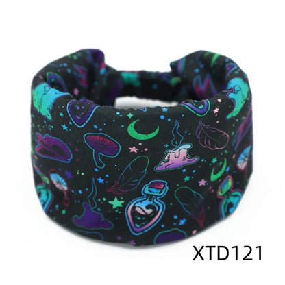 Unisex Elegant Modern Style Simple Style Digital Printing Skull Rayon Fabric Knit Printing Handmade Hair Band