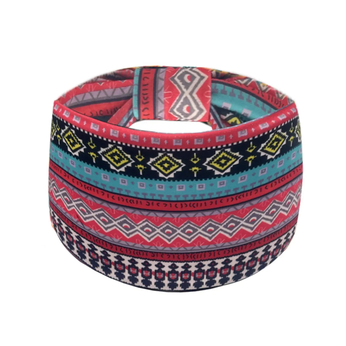 Unisex Ethnic Style Plaid Imitation Cotton Stripe Flowers Hair Band