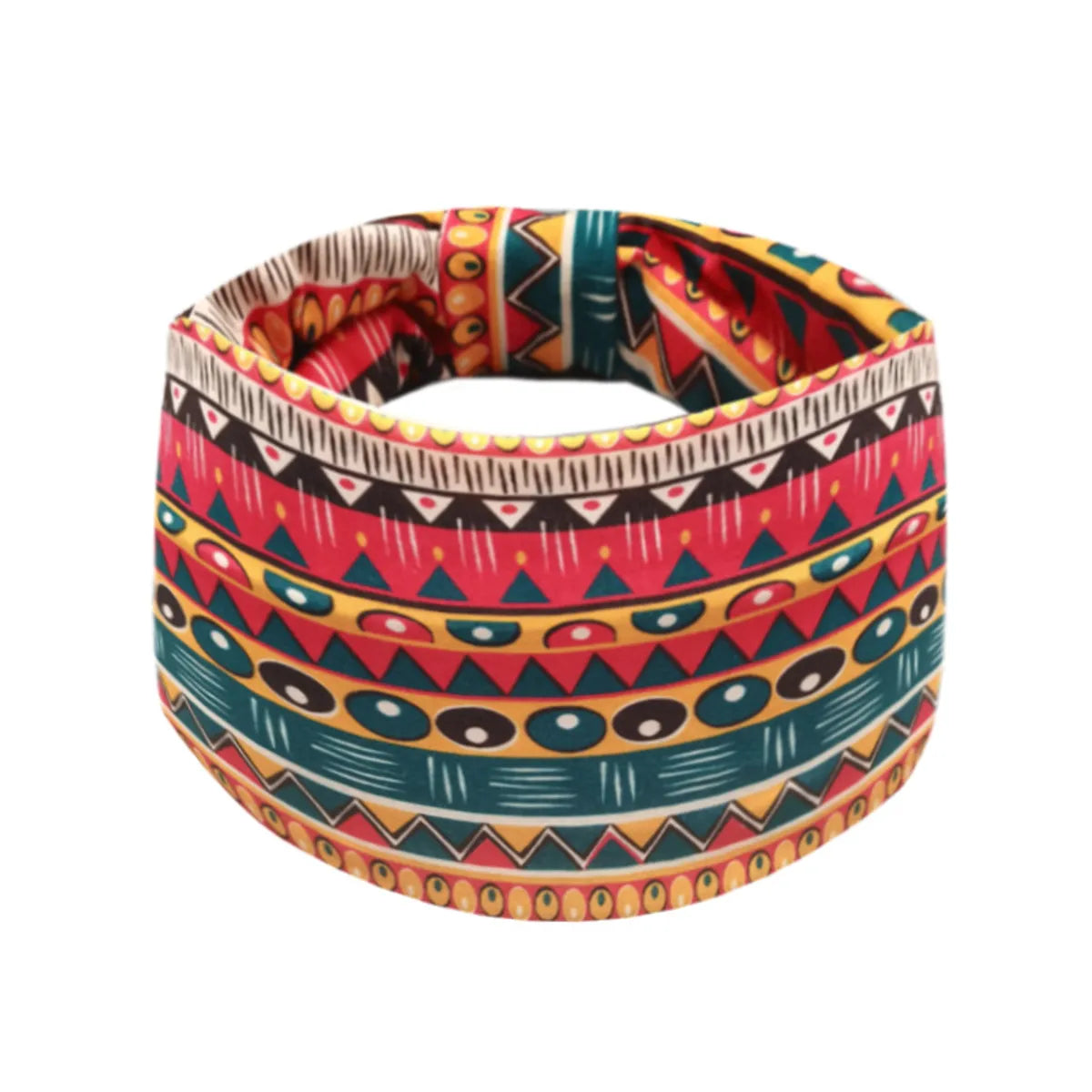 Unisex Ethnic Style Plaid Imitation Cotton Stripe Flowers Hair Band