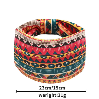 Unisex Ethnic Style Plaid Imitation Cotton Stripe Flowers Hair Band