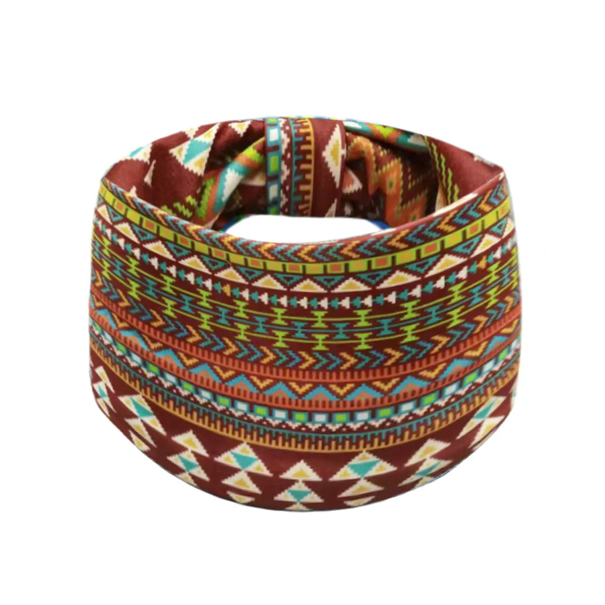 Unisex Ethnic Style Plaid Imitation Cotton Stripe Flowers Hair Band