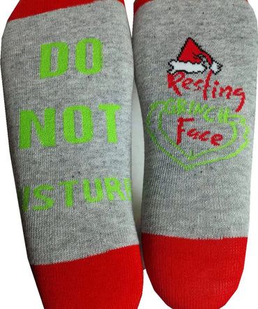 Unisex Fashion Christmas Hat Letter Cotton Jacquard Crew Socks