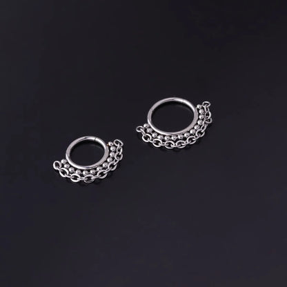 Unisex Fashion Circle Stainless Steel Metal Nose Ring Plating No Inlaid