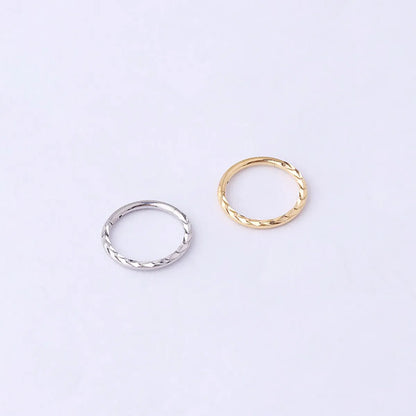 Fashion Circle Stainless Steel Metal Plating No Inlaid Nose Ring