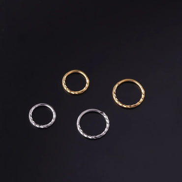 Fashion Circle Stainless Steel Metal Plating No Inlaid Nose Ring