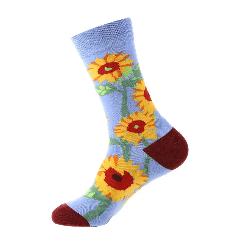 Unisex Fashion Flower Cotton Ankle Socks