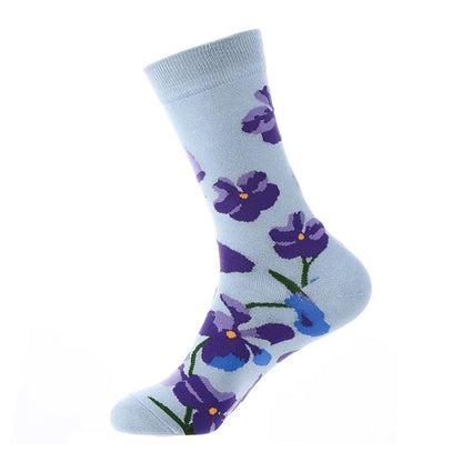 Unisex Fashion Flower Cotton Ankle Socks