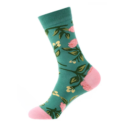 Unisex Fashion Flower Cotton Ankle Socks