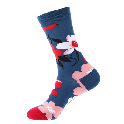 Unisex Fashion Flower Cotton Ankle Socks