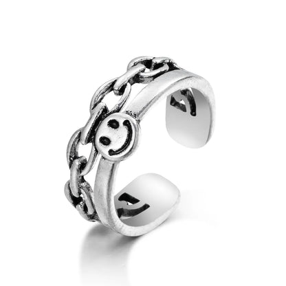 European And American Exaggerated Animal Ring Alloy Distressed Joint Ring Cross-Border Metal Open Ring Frog Snake-Shaped