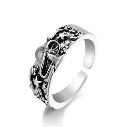 European And American Exaggerated Animal Ring Alloy Distressed Joint Ring Cross-Border Metal Open Ring Frog Snake-Shaped