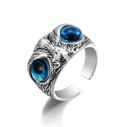 European And American Exaggerated Animal Ring Alloy Distressed Joint Ring Cross-Border Metal Open Ring Frog Snake-Shaped