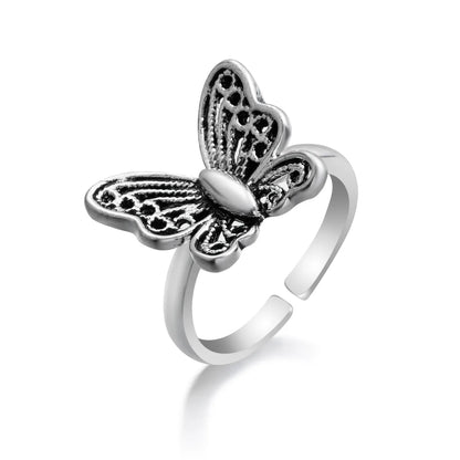 European And American Exaggerated Animal Ring Alloy Distressed Joint Ring Cross-Border Metal Open Ring Frog Snake-Shaped