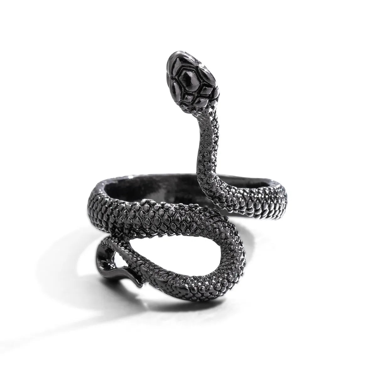 European And American Exaggerated Animal Ring Alloy Distressed Joint Ring Cross-Border Metal Open Ring Frog Snake-Shaped