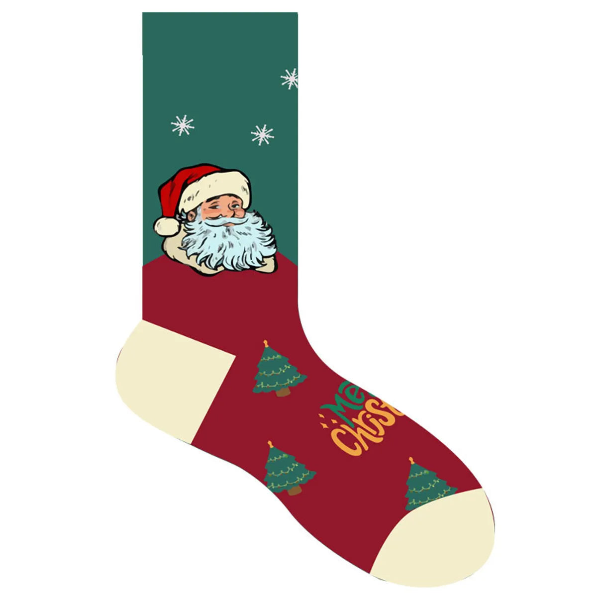 Unisex Fashion Santa Claus Snowman Cotton Jacquard Crew Socks