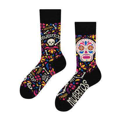 Unisex Funny Skull Cotton Crew Socks A Pair