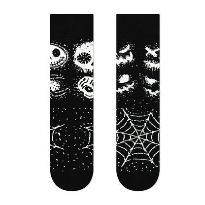 Unisex Funny Skull Cotton Crew Socks A Pair