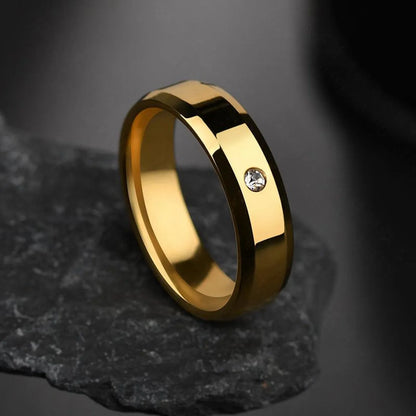 Simple Style Geometric 201 Stainless Steel Zircon 18K Gold Plated Unisex