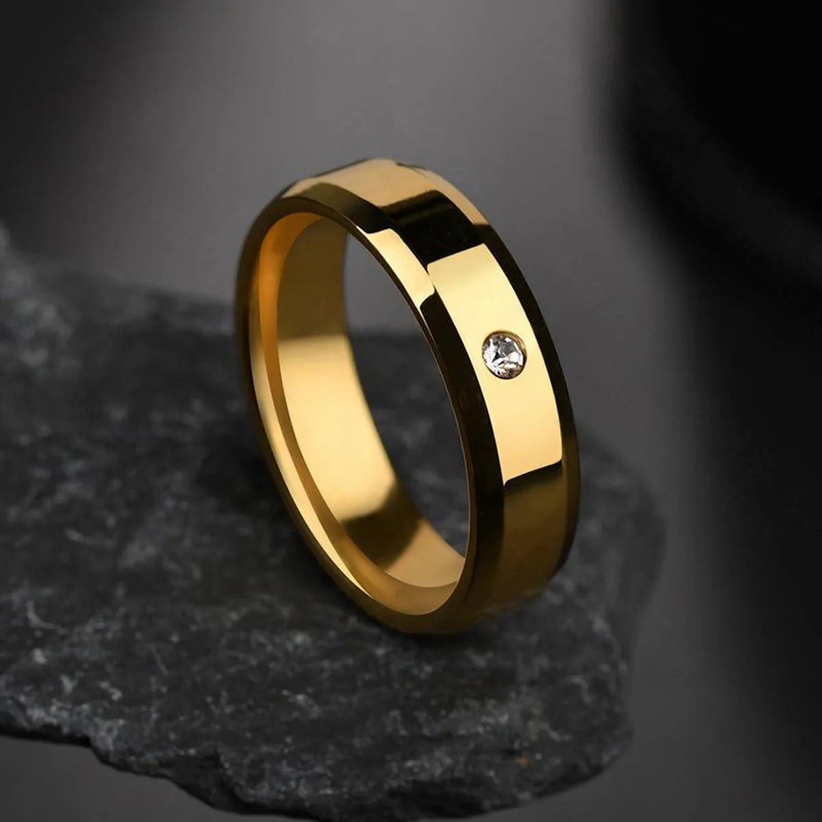 Simple Style Geometric 201 Stainless Steel Zircon 18K Gold Plated Unisex