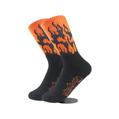 Unisex Hip-Hop Flame Cotton Ankle Socks A Pair